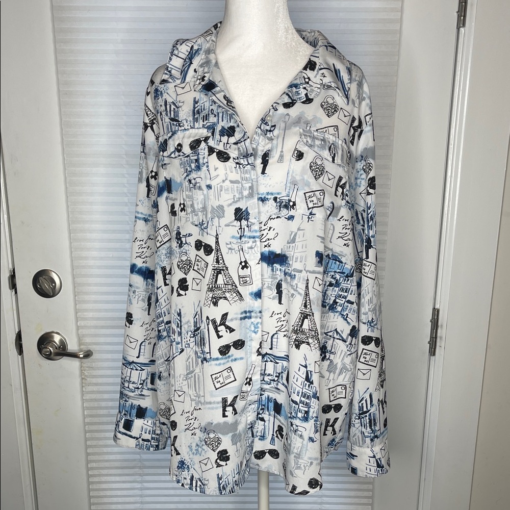 Karl Lagerfeld Paris Graphic Print Shirt